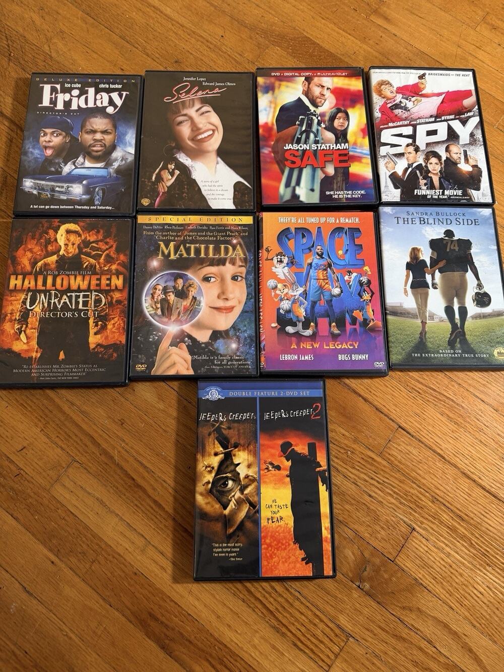 DVD Movie Lot of 9 – Friday, Selena, Matilda, Halloween, Space Jam & More